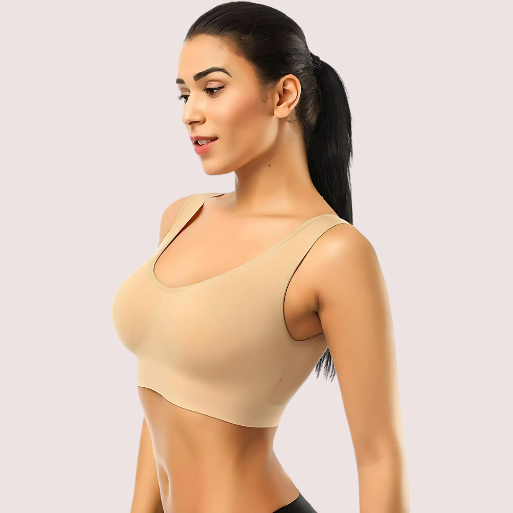 Beige Women's Ultimate Sports Bra for Yoga &amp; Gym