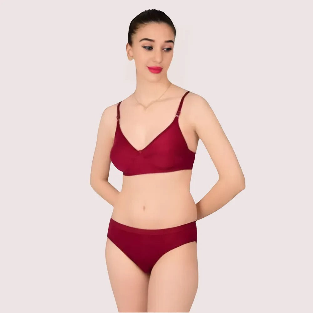 Comfortable Cotton Bra &amp; Panty Set for Women (2 pack)